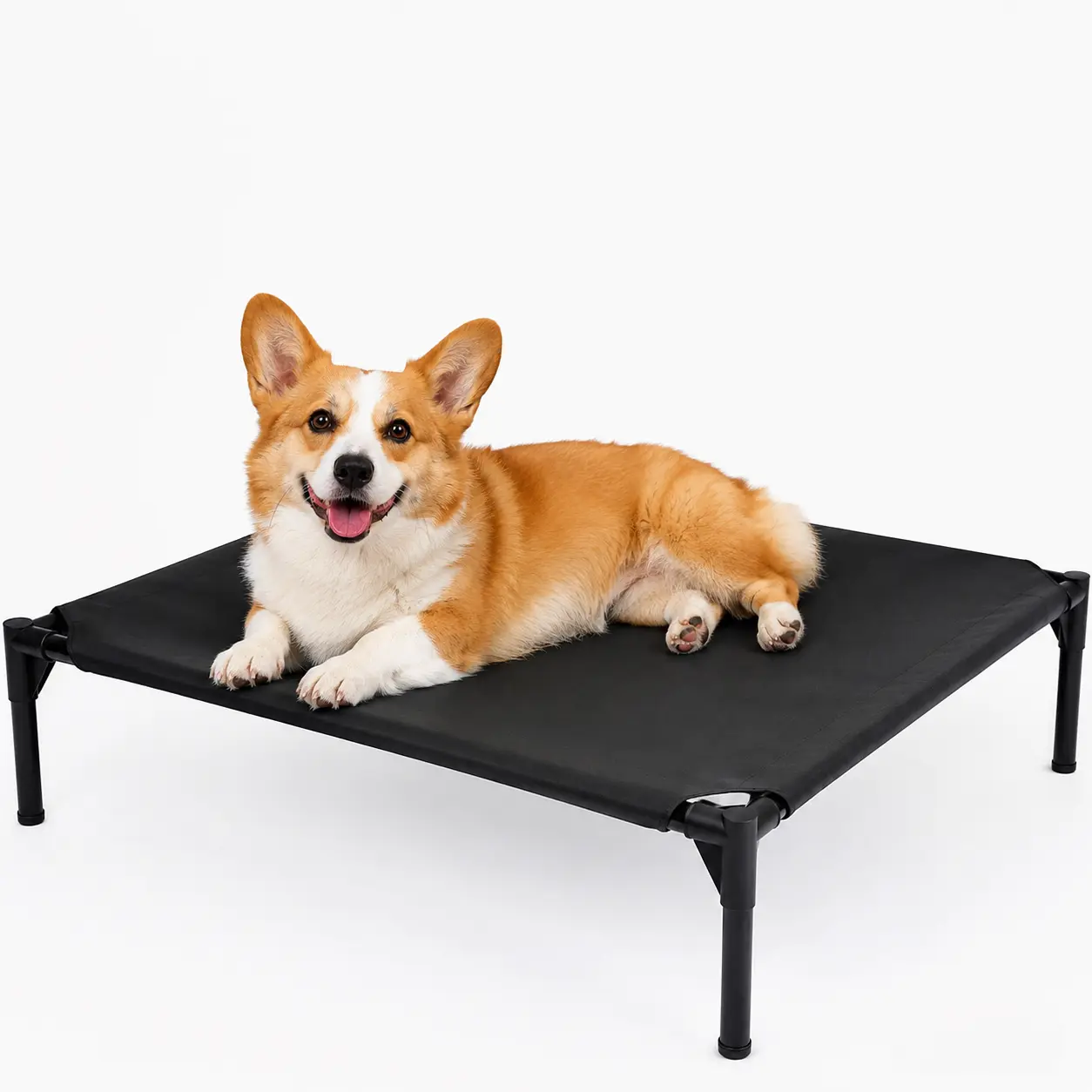 Large Breed Elevated Cooling Dog Bed, Breathable Mesh and Oxford Fabric Bed with Durable Metal Frame, Multi-Size Design, Perfect for Indoor, Backyard and Camping for Puppies & Dogs