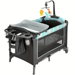 Black Friday The 5-In-1 Portable Bassinet And Side Bed Features a Detachable Changing Table Mattress Storage Shelf, Music Player And Three Height Settings Providing a Spacious Playpen for Your Baby Makes a Great Birthday Or Holiday Gift. chair set twin ne