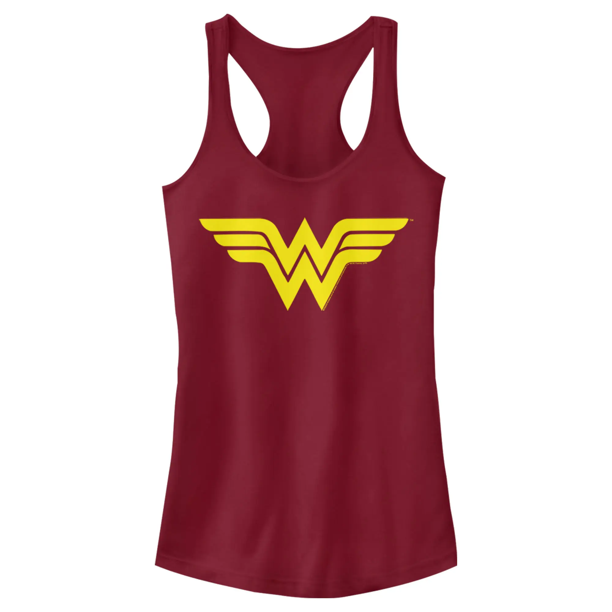 Juniors Womens Justice League Classic Logo Racerback Tank Top