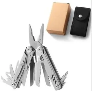 18-in-1Multitool,with Replaceable Wire Cutters and Saw,Foldable & Self-Locking,Set and Nylon Sheath for Camping multi tool for Man