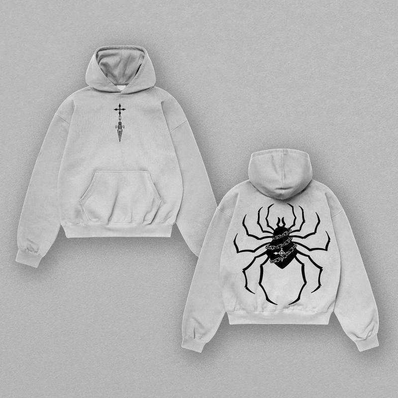 HunterxHunter Phantom Troupe Spiders Anime Double Printed Hoodies Unisex Heavyweight  Sweatshirt for Anime Sport, Epic Anime Graphic Double-Sided Tee
