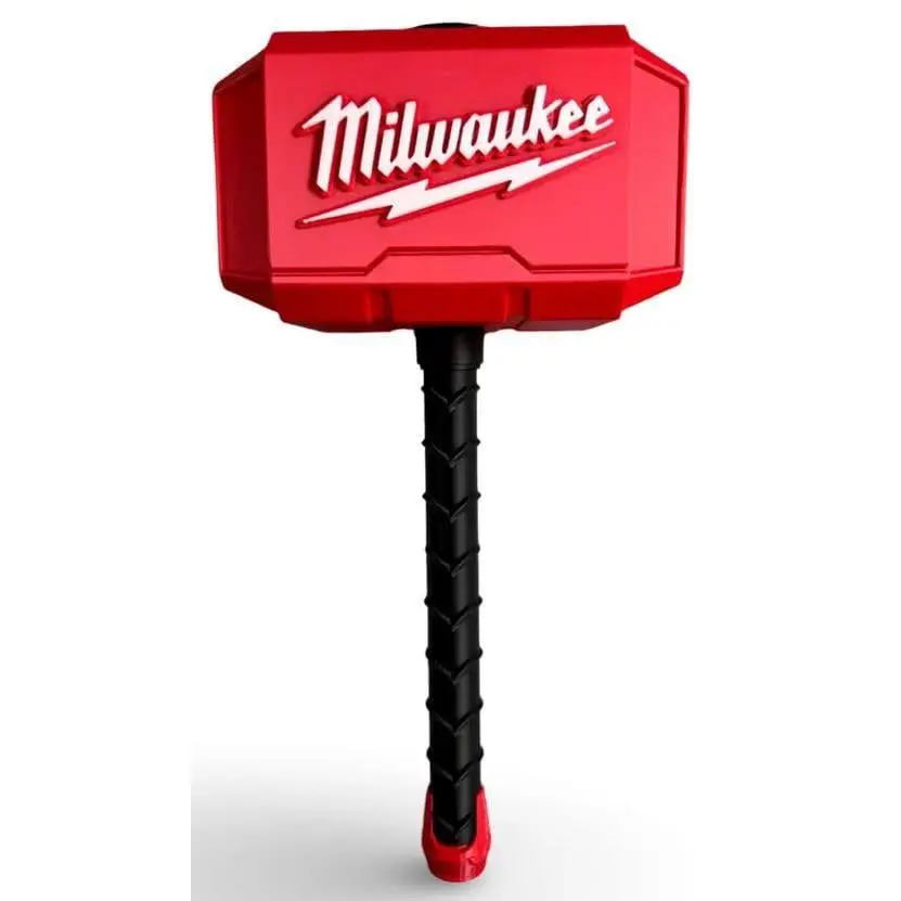 Milwaukee 3D Printed Thor Hammer Display Prop - Pro-Grade Plastic, 13in Modern Norse Myth Inspired Hammer, Lightweight Durable 6.5x4in Collectibles Statue Figurine, Home Decor Statement Piece for Tool Fans