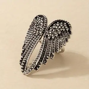 Angel Wings Dark Angel Wings Ring Trendy Open Adjustable High-end Ring
