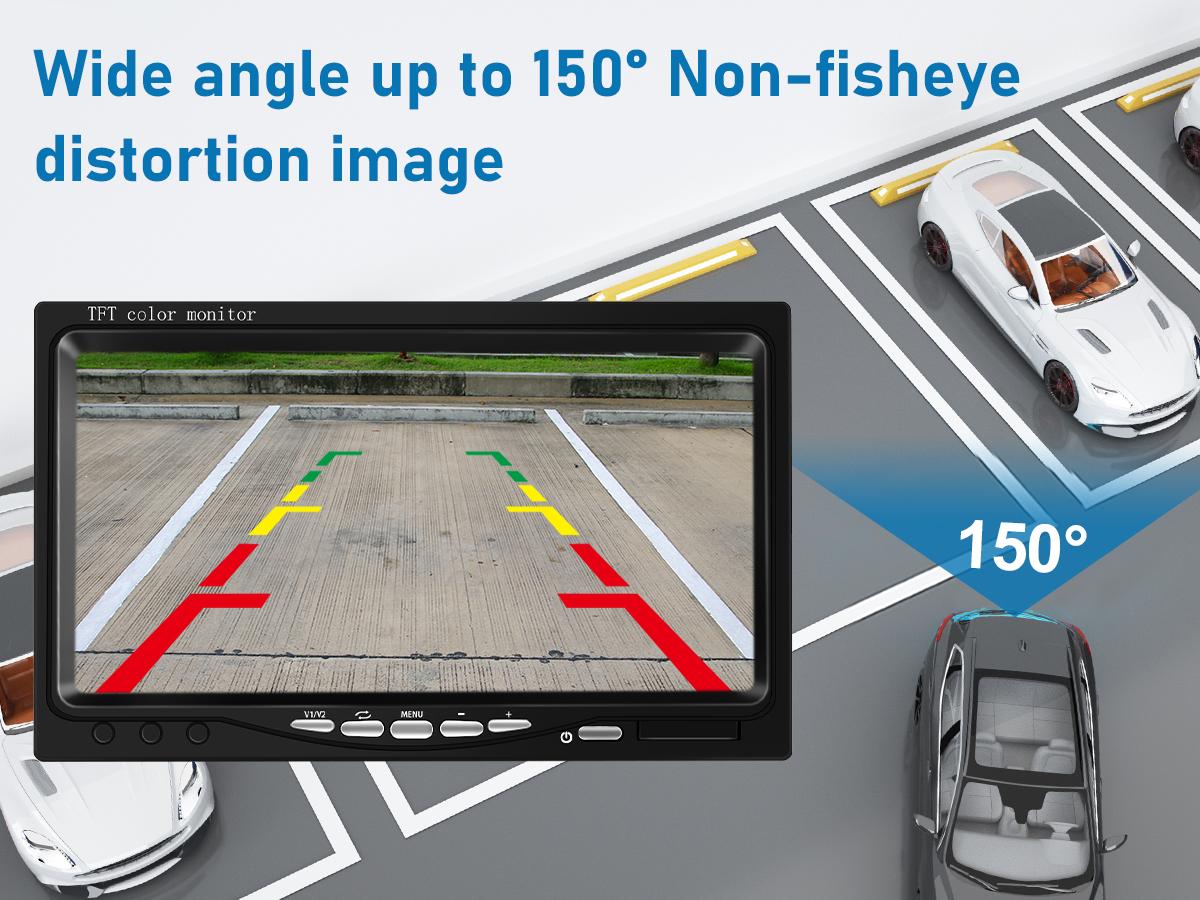 BUTOA-X RV Backup Camera No Delays 7 Inch HD 1080P Rear View Camera with IR Night Vision 2 Channels - IP69 Waterproof Reverse Camera for Truck Trailer Camper Tractor