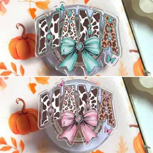 Leopard Print Bow MAMA MagSafe Phone Grip – Coquette Western Aesthetic Magnetic Pop Socket Kickstand – Cute Mom Gift