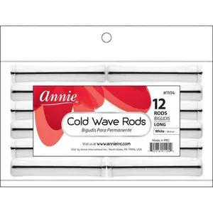 Annie Cold Wave Rod Long 12Ct White (12 PCS)