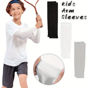 4 Pairs Kids Cooling Arm Sleeves, Sun Protection Compression Forearm Sleeve Cover for Baseball, Basketball, Football, and Outdoor Activities