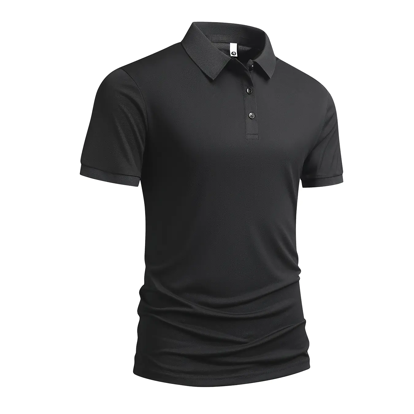 Men's Short-Sleeve Stylish Classic Collar Polo Shirt - Comfortable Button Placket, Office & Day Wear Casual Top