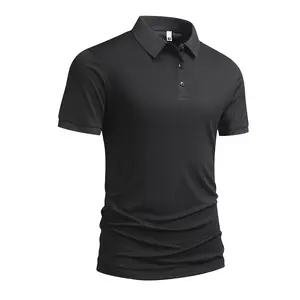 Classic Collar Polo Shirt – Comfortable Button Placket for Work & Casual Menswear Top