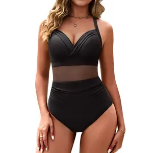 BMJL Slimming Sexy Mesh Swimwear Women's Tummy Control One Piece Swimsuits  #TikTokShopHolidayHaul