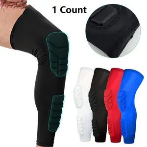 Knee and Calf Compression Sleeve with Padding, Leg Support for Football, Basketball, Volleyball, Running, Sports, Unisex Knee Saver