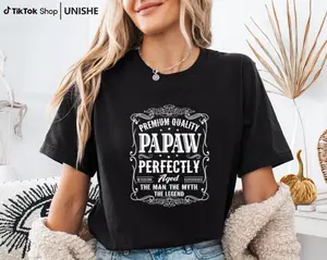 Father’s Day Vintage Grandpa Tee – 100% Cotton Soft Papaw T-Shirt with Funny Graphic