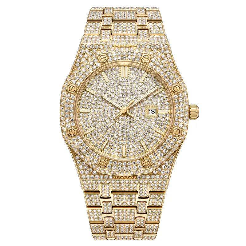 Iced Out Octagon Gold Watch FX547