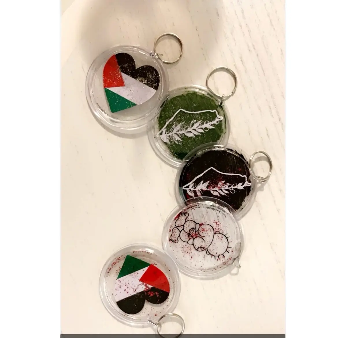 Handmade Palestinian Love Keychains for Palestine Supporters