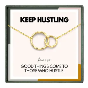 Inspirational Necklace – Hustle Gift for Her