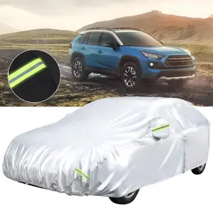 For Toyota RAV4 Full Car Cover, 6 Layers Waterproof All Weather Protection, Silver Weatherproof Design, Indoor Outdoor Use with UV & Dust Protection, Full Exterior Coverage for Car