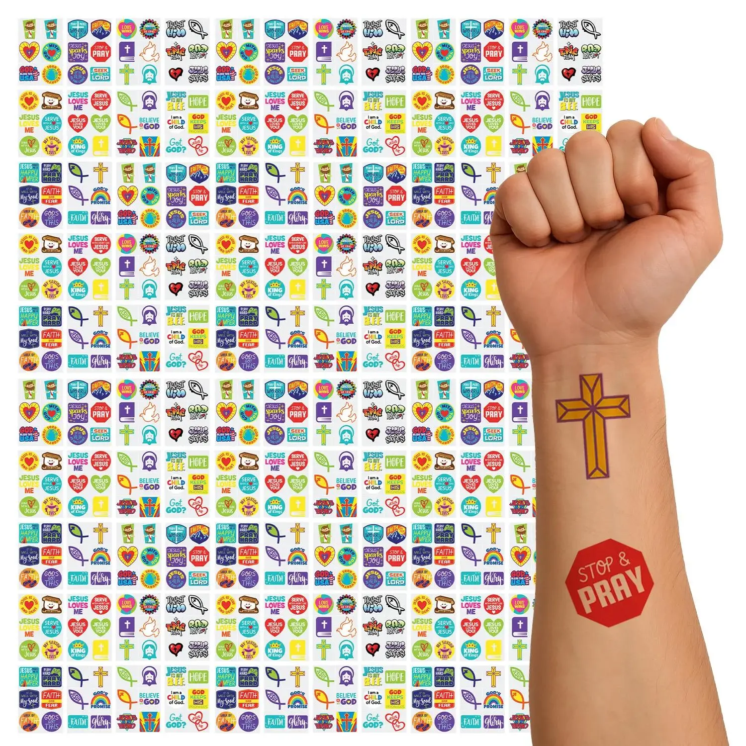 Bulk 360 Pc. Religious Temporary Tattoo Assortment, Crosses, Oriental Trading Company