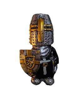 The Armored Kingdom Warmonger Knight Collectible - Medieval Theme Knight Series Action Figure with Battle Scars & Gold Accents - 5 in Tall, Hand-Painted Precision, High-Quality Resin - Perfect for Collectors tiktokshopspringglowup