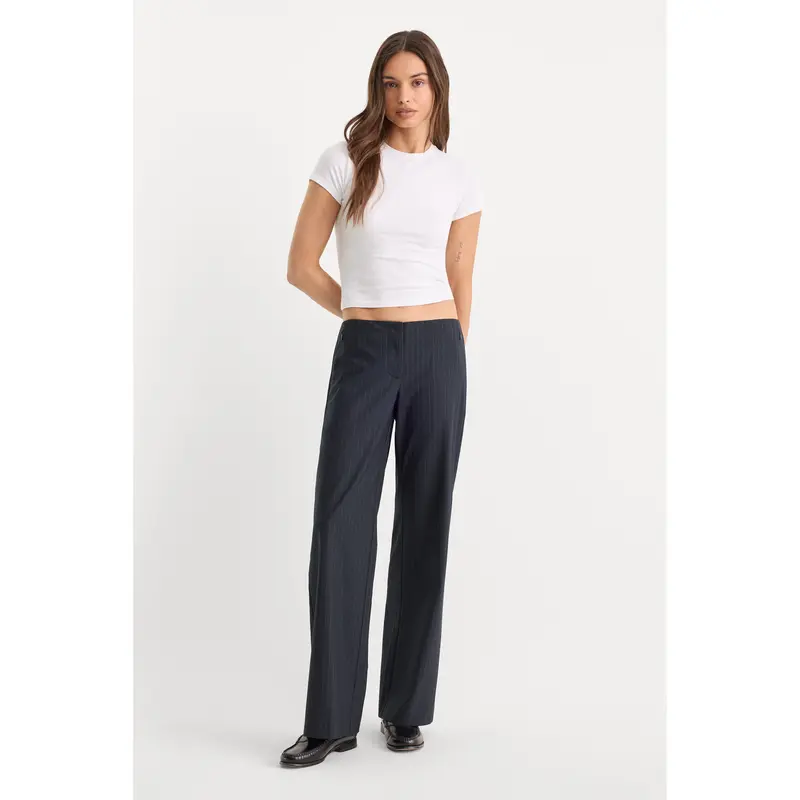 THE LOW RISE TROUSER | ROYAL STRIPE