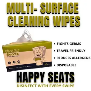 Disinfectant Wipes, Cleaning Wipes, Toilet Wipes, Disposable Wipes, Surface Wipes, 30 count per pack