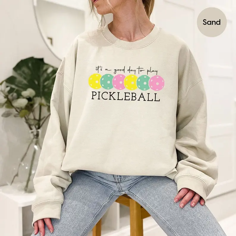 Pickleball Sweatshirts, Pickleball Gifts, Sport Sweatshirt, Pickleball Shirt for Women, Gift for Her, Sport Outfit