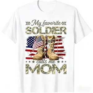 🔥 TikTok Shop Deals| Proud "Army Mom" Soldier Mom Graphic Tee🇺🇸 Vintage Military Pride Unisex T-Shirt, 100% Breathable Soft Cotton, Perfect Army Graduation Gift & Summer Outfit🎖️
