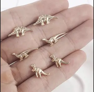 3 Pairs Set Dinosaurs Tiny Stud Earrings
