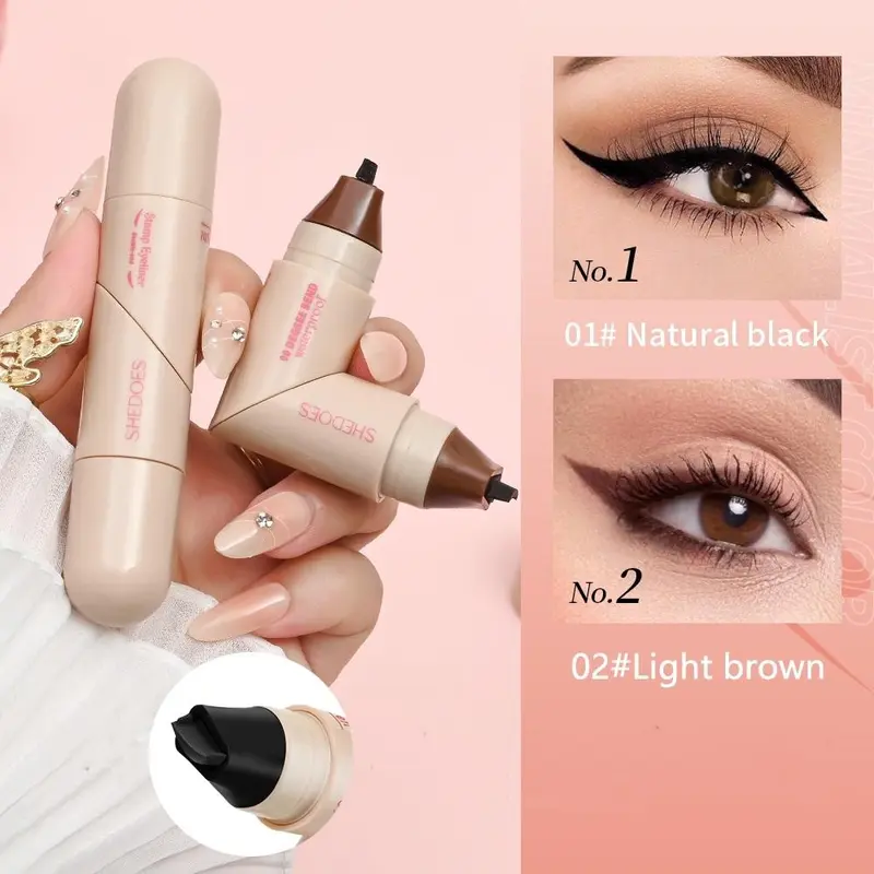 Waterproof Quick-Dry Long-Lasting Liquid Eyeliner Pen, Smooth Application, Easy Coloring, Natural Eye Makeup, Patch Eyeliner Pen, Wing Eyeliner, Eye Makeup Products
