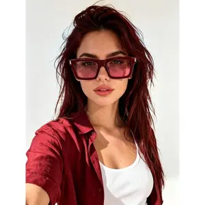 Women's Retro Square Sports Sunglasses - Euro-American Fashion Shades, Versatile Streetwear Eyewear for Daily Use & Travel, Womens Sunglasses