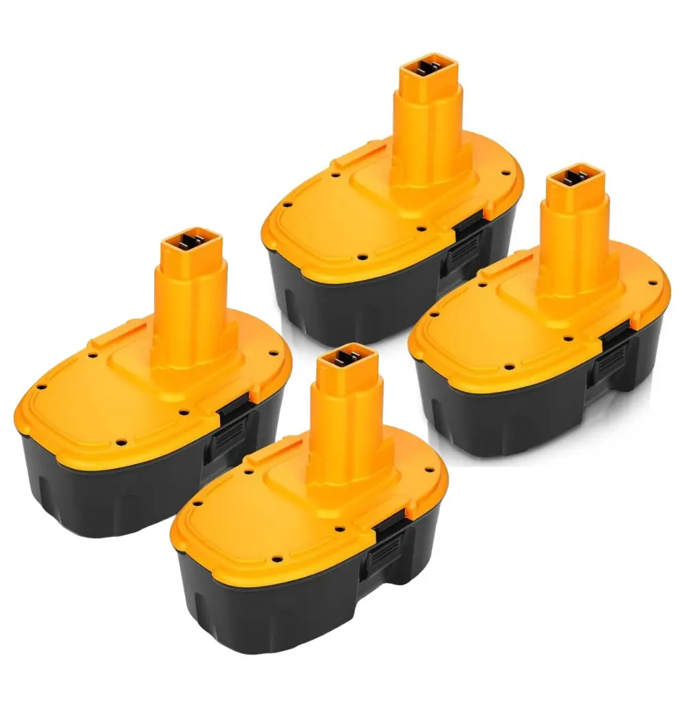 4PACK High-Efficiency Cordless Drill Battery Replacement for DeWalt 18V XRP, Compatible with DC9096/DC9098/DC9099 Models, with Enhanced Runtime & Smart Protection