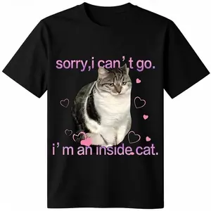 I'm an Inside Cat Y2k Funny Tee for Men and Women, Unhinged Graphic Tees, Funny Sweatshirt Exchange, Shortsleeve, Casual