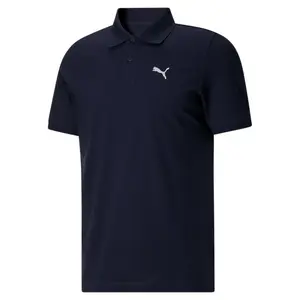 PUMA Mens Essentials Pique Short Sleeve Short Casual Casual - Blue