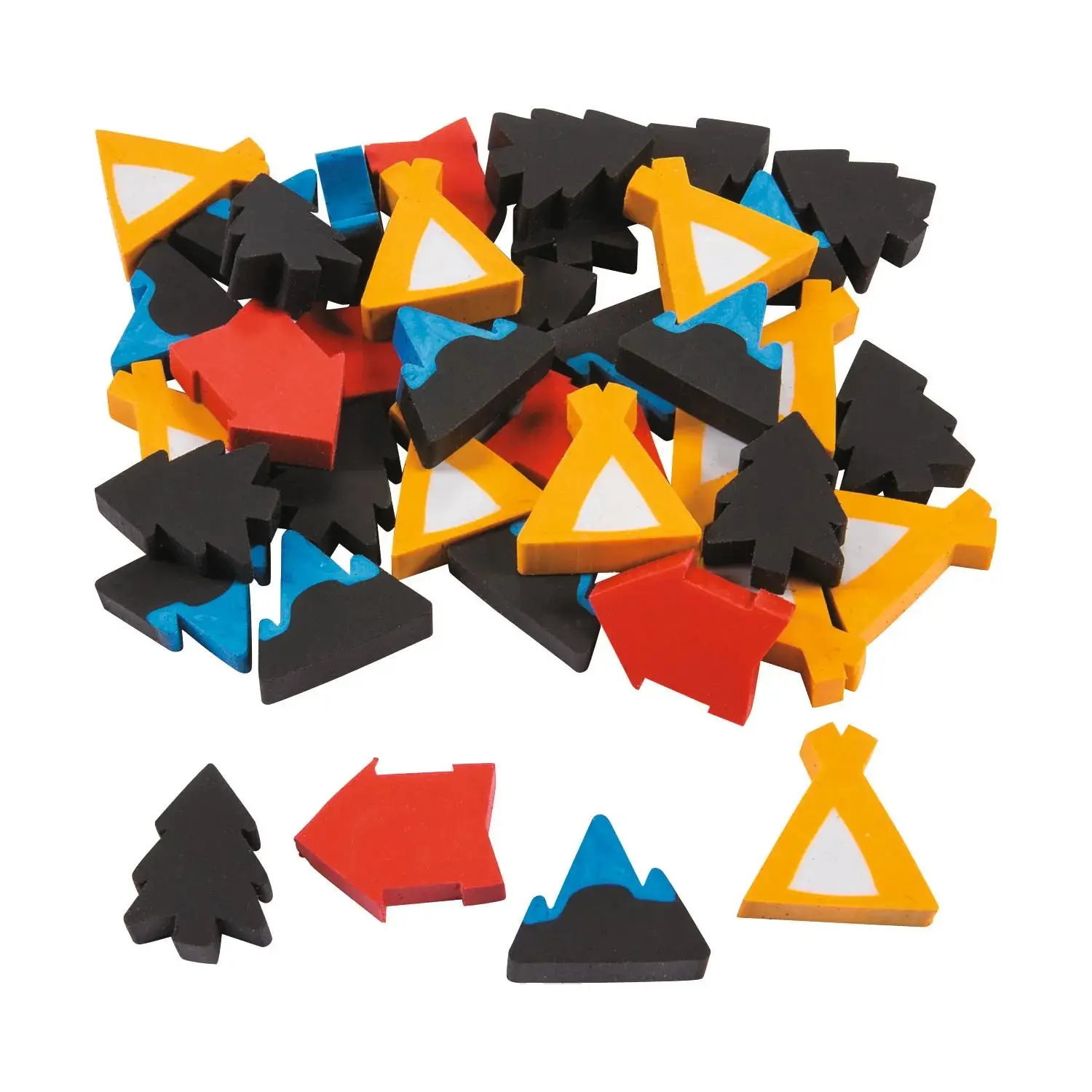 Bulk 300-Pc Mini Adventure Erasers, Assorted Mini Shapes for Kids' Arts & Crafts Educational Toys