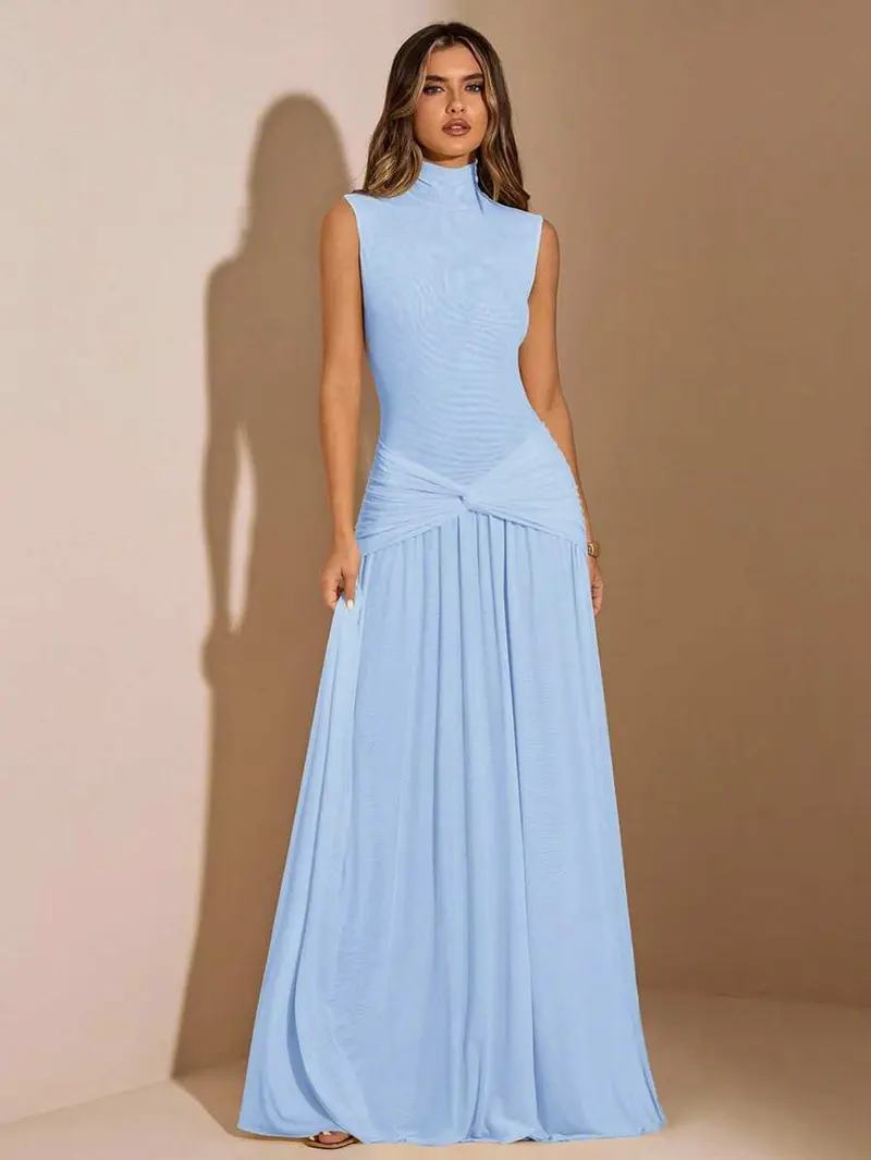 sleeveless turtleneck dress - TikTok Shop