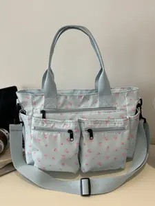 Women's Solid Color Satchel Bag, Cute Multi-Pocket Zipper Closure, Casual Crossbody Handbag, Ideal for Daily Use and Travel, Crossbody Shoulder Bag