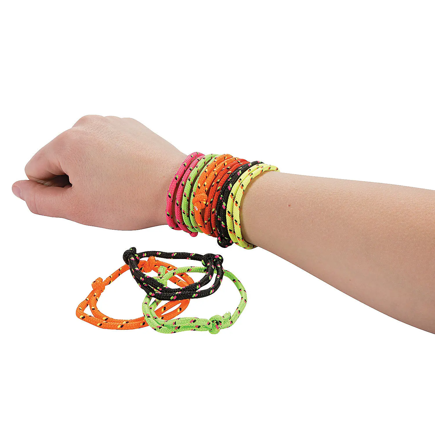 13" Bulk 72 Pc. Adjustable Nylon Friendship Rope Bracelets 13" Bulk 72 Pc. Adjustable Nylon Friendship Rope Bracelets