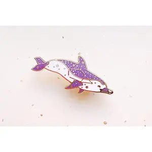 Auriga Constellation Pantropical Spotted Dolphin Enamel Pin