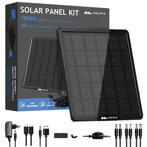 10W Portable Solar Panel for Trail Camera｜15000mAh Power Bank｜USB-A & USB-C｜Multi-Voltage Output｜360° Mount｜IP66 Waterproof｜Perfect for Hunting & Outdoor Gear