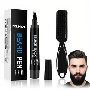 Beard Filler Pen with Brush - Waterproof & Long-Lasting for Men | Natural Fuller Beard Application Kit, Easy-to-Use Daily Gift Convenience
