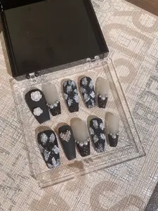 Murraya Nail [H20] Press On Handmade Nail Art 10Pcs/Sets Free Tools Luxury Nail Art, Reusable Fake Nails