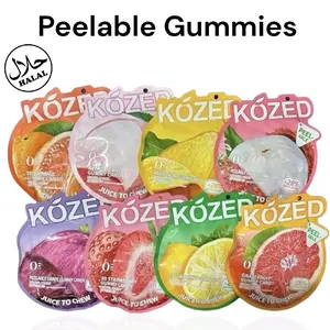 Kozed Peelable Gummy Candy – 7  Flavors , Fun Fruity Roll Party Snack, Chewy Sweet Treat with Juicy Flavor viral peelable gummy candy