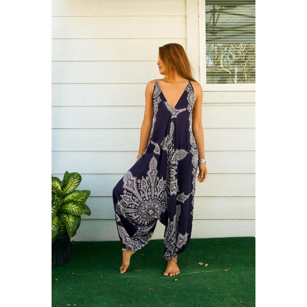 Dark Blue Butterfly Jumpsuit