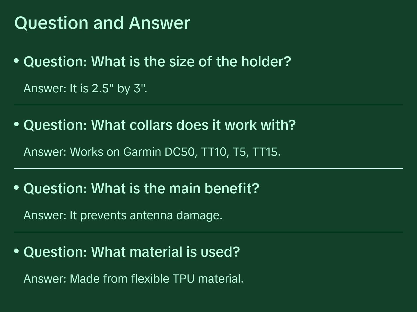 E-Collar Antenna Keeper Holder New V2