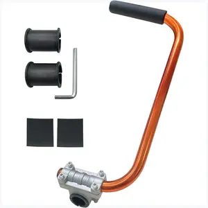 Ergonomic Trimmer Handle Grip for Weed Wacker Extension Handle, Ergonomic String Trimmer Handle Lawn Trimmer Grips with Bracket Clamp for String Trimmer, Lawn Care, Landscaping (Orange)