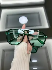 Unisex Simple Style Tinted Lens Sunglasses, Trendy Casual Lightweight Durable Sunglasses for Everyday Use, Fashion Accessories for Outdoor Activities