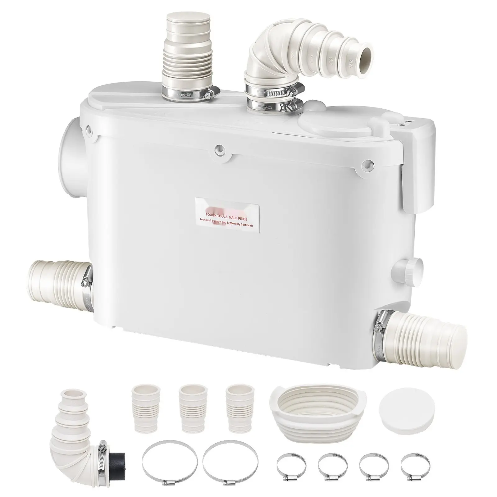 Macerator Pump 500W For Wall-Hung Toilet And Sink — 29 GPM Flow, 26 Ft Head Lift, Quiet Operation, Durable Housing, Suitable For Residential Bathrooms, Basement Or Attic Installations, 2-Inch Discharge, Sewage Ejector Compatible