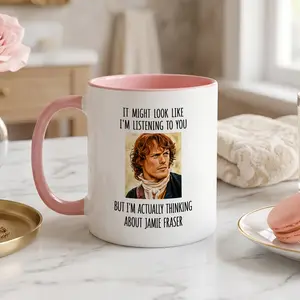 Funny Jamie Fraser Black Glossy Mug, Sassenach Coffee Mug, Gift for Outlander Fans -  Ceramic Classic Drinkware Stylish