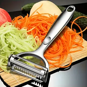 Manual Vegetable Fruit Slicer Stainless Steel Multi Function Grater Chopper for Carrot Cucumber Apple Potato Food Processor Safe Kitchen Tool for Thanksgiving Christmas
