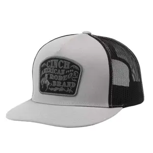 Cinch Unisex American Rodeo Brand Grey Mesh Back Snapback Hats