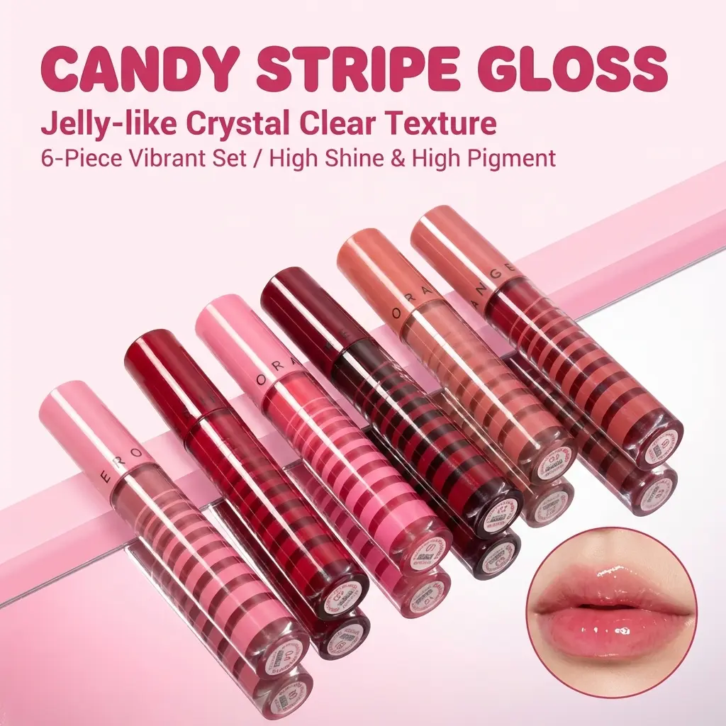 HERORANGE 6-Piece Korean Matte Liquid Lip Stain Set, Alcohol-Free Hydrating Formula, Waterproof & Long-Lasting Non-Transfer Stain Makeup for Women, 6-Piece Set, Cosmetic, All Skin Types, Multi-Pack, Korean Style, Transfer Proof Makeup, Adults, Festivals,